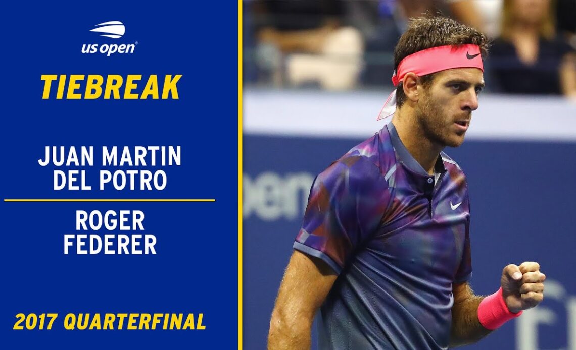 Juan Martin del Potro vs. Roger Federer Tiebreak | 2017 US Open Quarterfinal