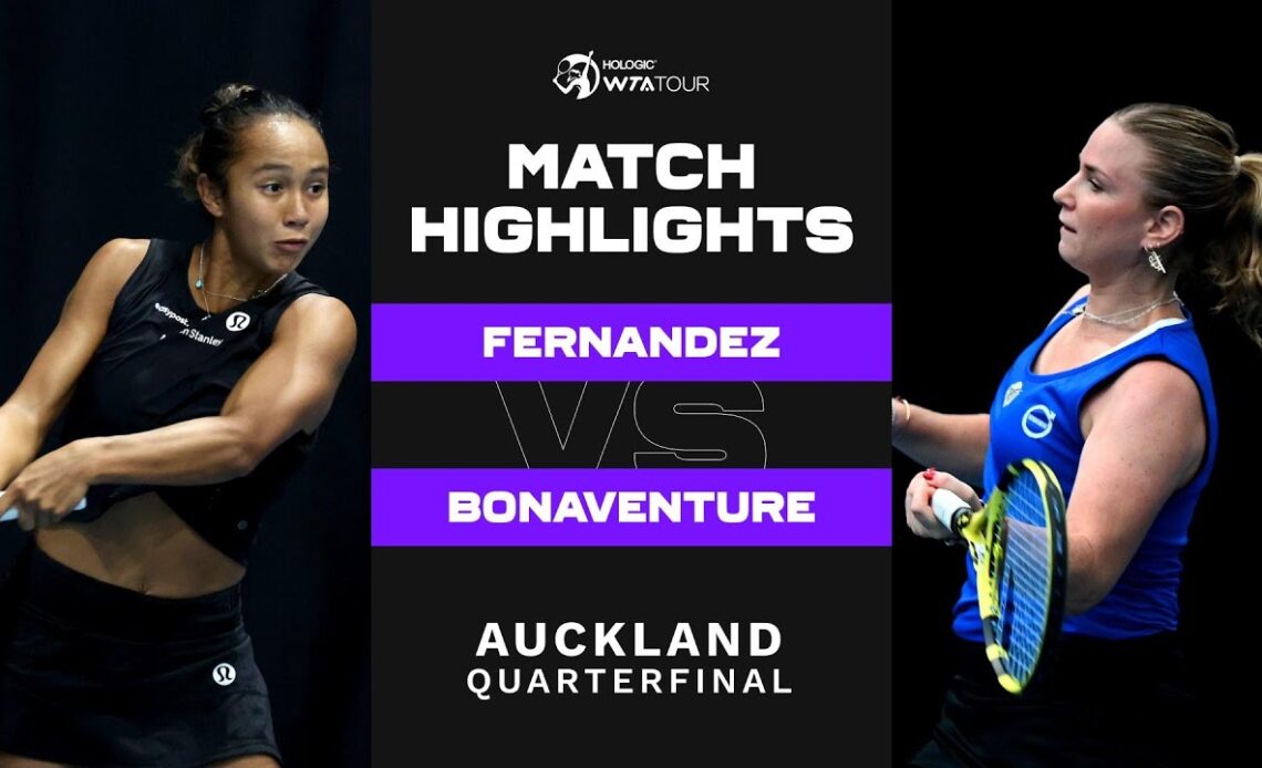 Leylah Fernandez vs. Ysaline Bonaventure | 2023 Auckland | WTA Match Highlights