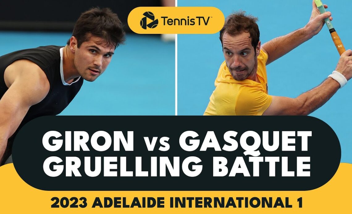 Marcos Giron vs Richard Gasquet: Gruelling Battle | 2023 Adelaide Highlights