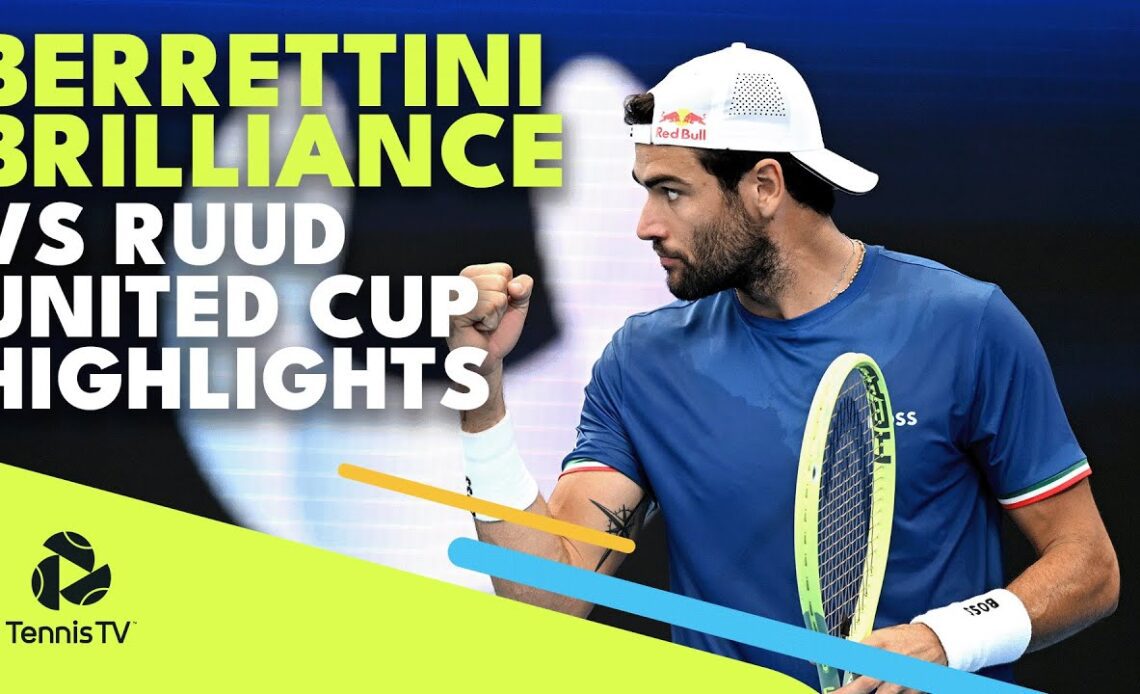 Matteo Berrettini Brilliance vs Casper Ruud | United Cup Highlights