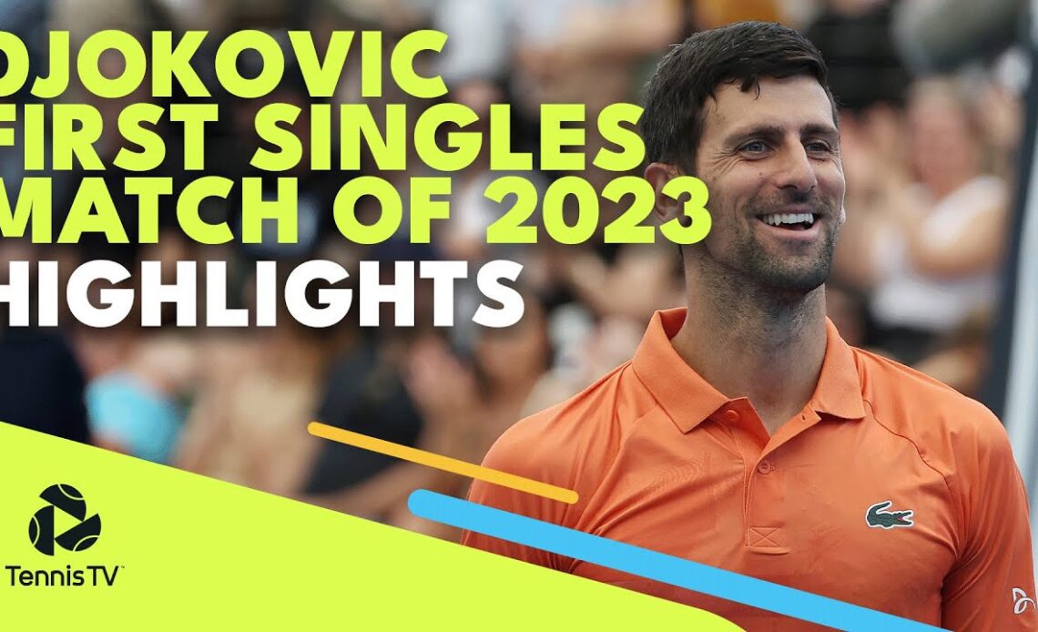 Novak Djokovic First Singles Match of 2023 vs Lestienne | Adelaide International 2023 Highlights