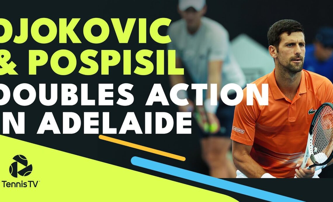 Novak Djokovic & Vasek Pospisil In Doubles Action! | Adelaide 2023 Highlights