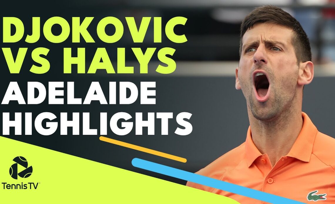 Novak Djokovic vs Quentin Halys | Adelaide 2022 Highlights