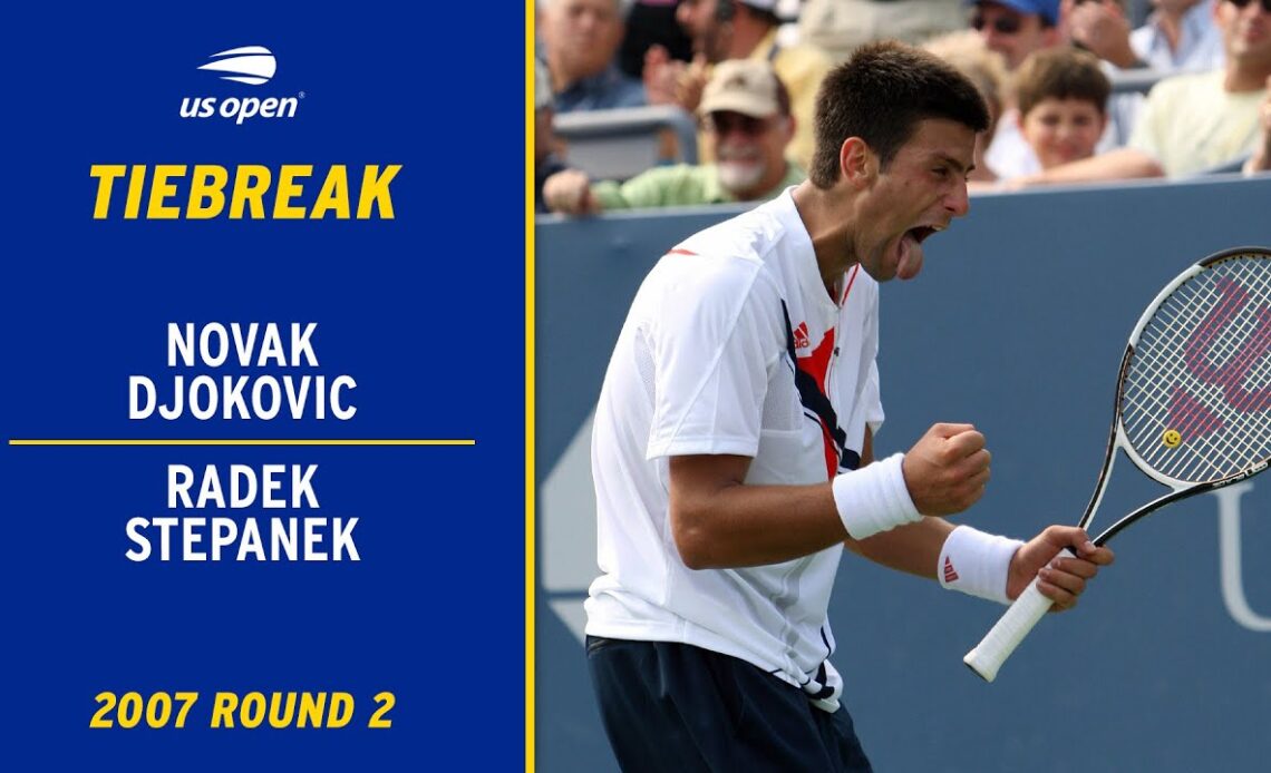 Novak Djokovic vs. Radek Stepanek Tiebreak | 2007 US Open Round 2