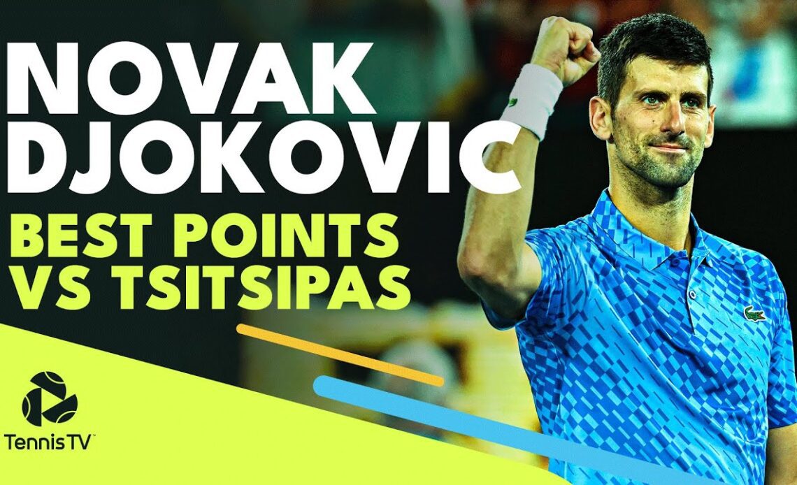 Novak Djokovic's BEST ATP Points vs Stefanos Tsitsipas 🔥