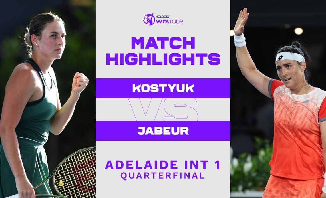 Ons Jabeur vs. Marta Kostyuk | 2023 Adelaide International 1 | WTA Match Highlights