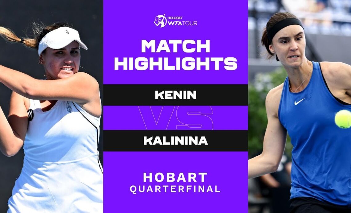 Sofia Kenin vs. Anhelina Kalinina  | 2023 Hobart | WTA Match Highlights