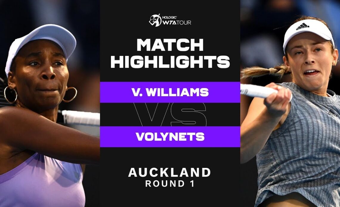 Venus Williams vs. Katie Volynets | 2023 Auckland | WTA Match Highlights