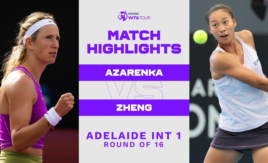 Victoria Azarenka vs. Zheng Qinwen | 2023 Adelaide International 1 | WTA Match Highlights