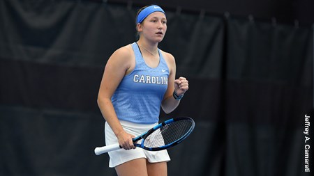 Women’s Tennis Improves To 4-0, Kalbas Reaches 500 Wins At UNC