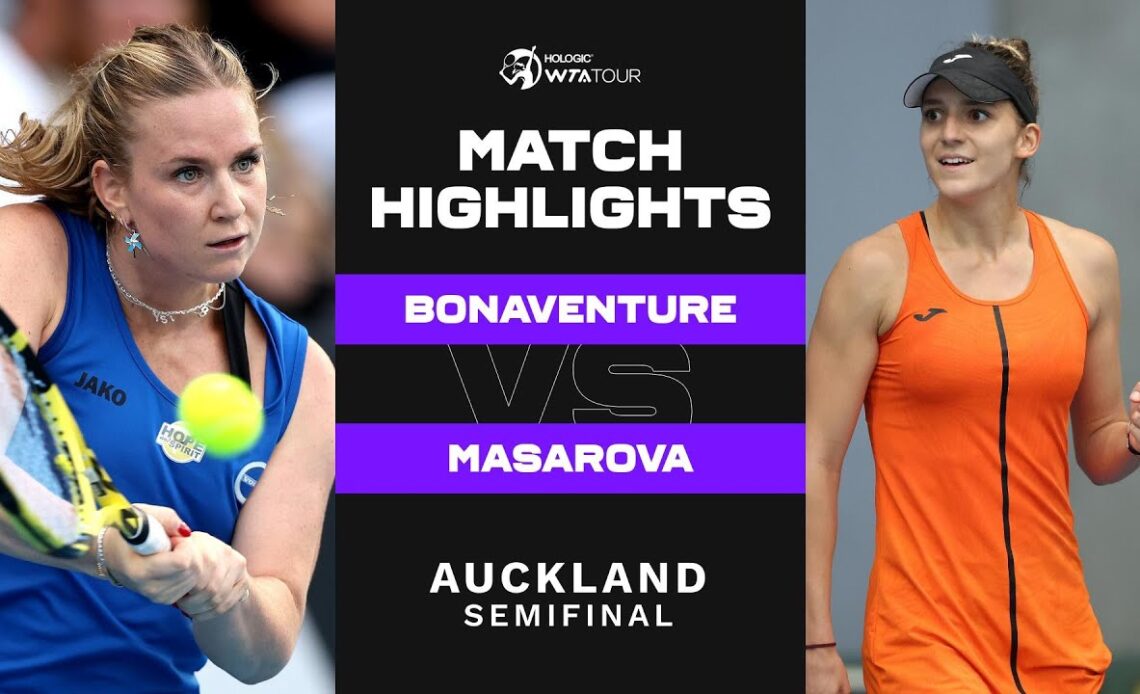 Ysaline Bonaventure vs. Rebeka Masarova | 2023 Auckland | WTA Match Highlights