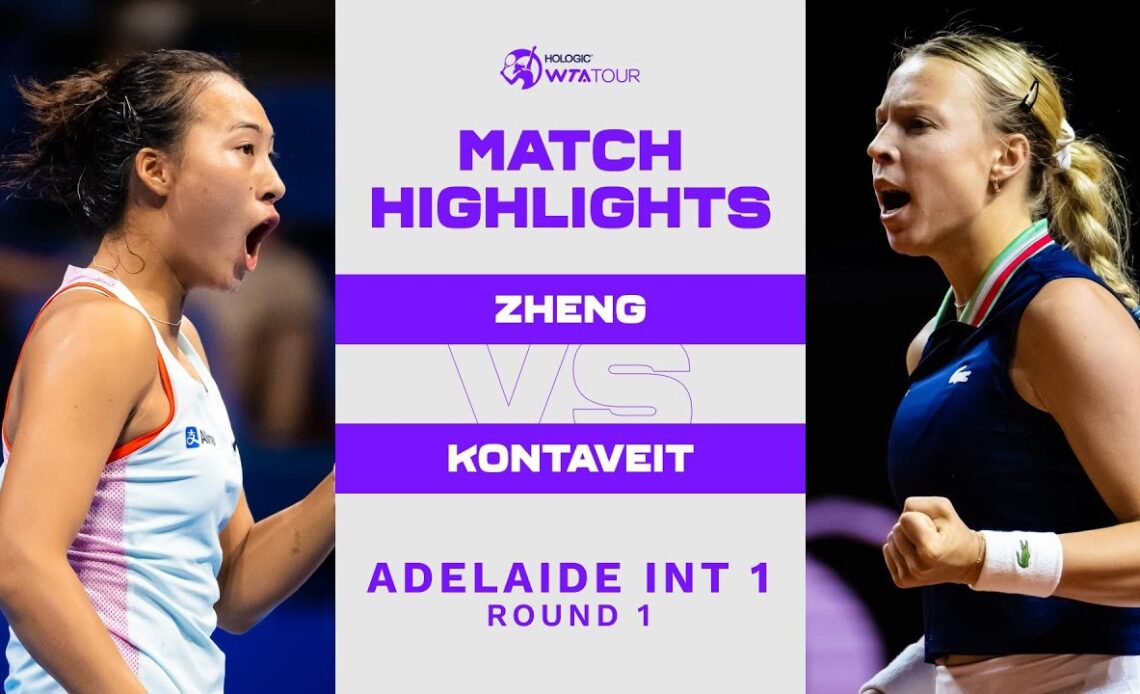Zheng Qinwen vs. Anett Kontaveit | 2023 Adelaide International 1 | WTA Match Highlights
