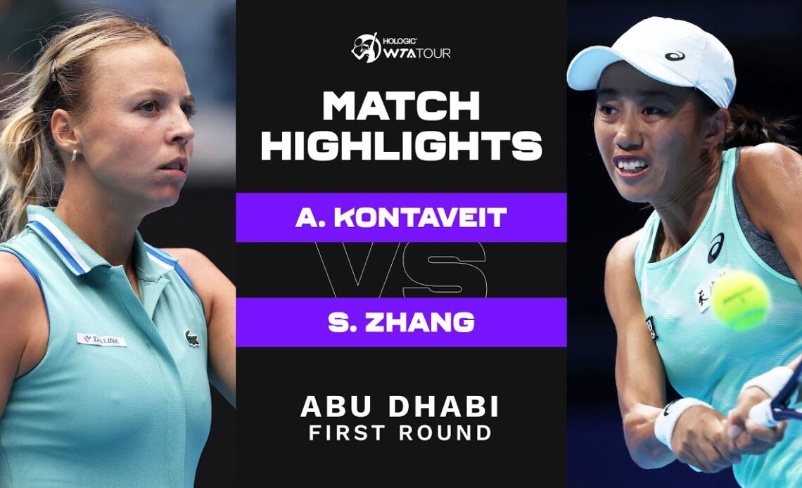 Anett Kontaveit vs. Shuai Zhang | 2023 Abu Dhabi First Round | WTA Match Highlights