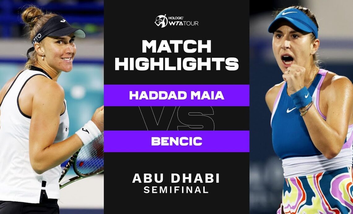 Beatriz Haddad Maia vs. Belinda Bencic | 2023 Abu Dhabi Semifinal | WTA Match Highlights
