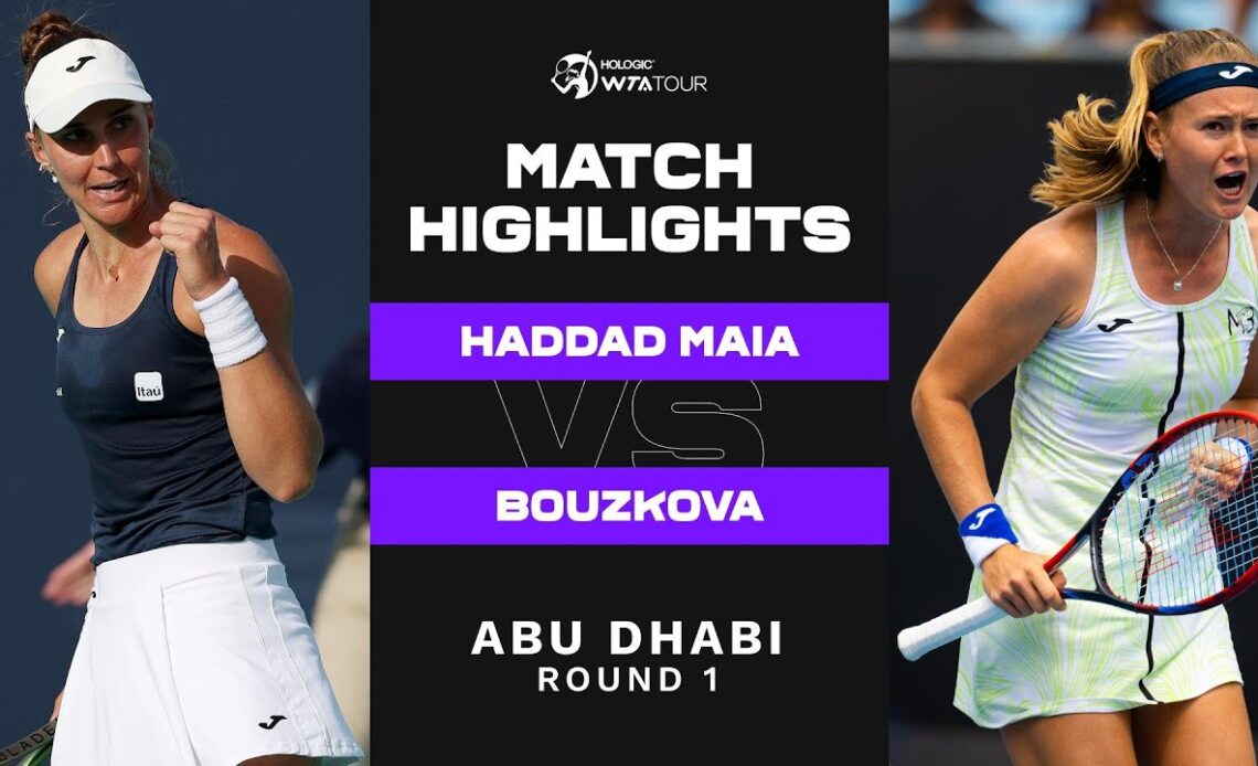 Beatriz Haddad Maia vs. Marie Bouzkova | 2023 Abu Dhabi Round 1 | WTA Match Highlights