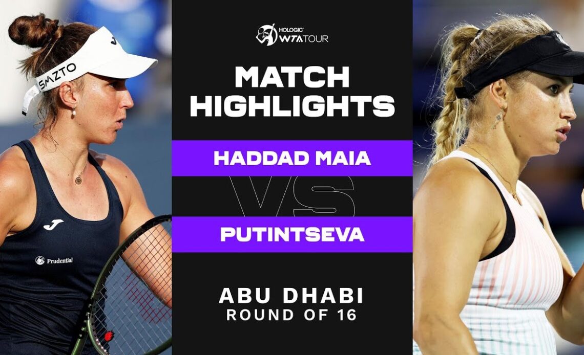 Beatriz Haddad Maia vs. Yulia Putintseva | 2023 Abu Dhabi Round of 16 | WTA Match Highlights