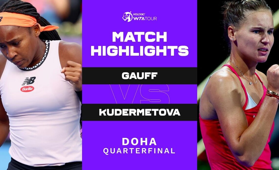 Coco Gauff vs. Veronika Kudermetova | 2023 Doha Quarterfinal | WTA Match Highlights