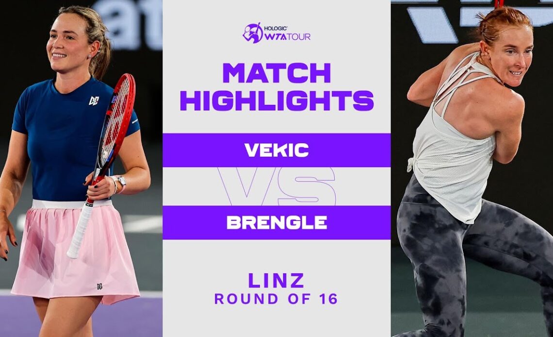 Donna Vekic vs. Madison Brengle | 2023 Linz Round of 16 | WTA Match Highlights