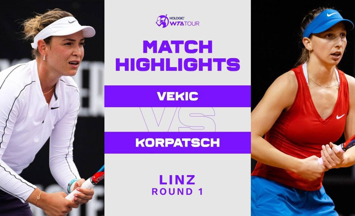 Donna Vekic vs. Tamara Korpatsch | 2023 Linz Round 1 | WTA Match Highlights