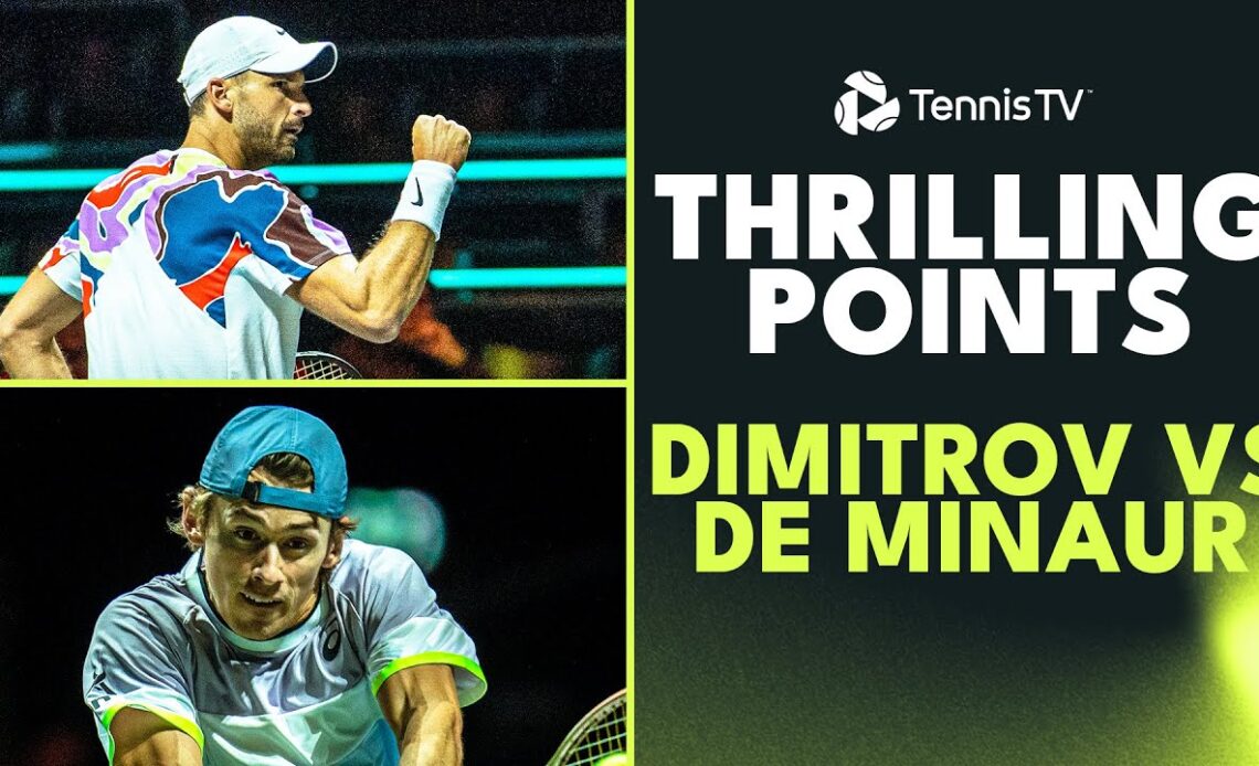 ENTERTAINING Points In Grigor Dimitrov vs Alex De Minaur Battle | Rotterdam 2023