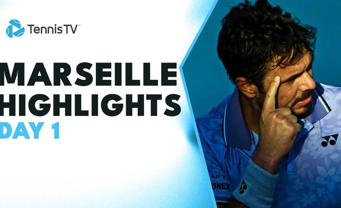 Electric Wawrinka vs Bergs Match; Bublik & Van Assche Play | Marseille 2023 Highlights Day 1