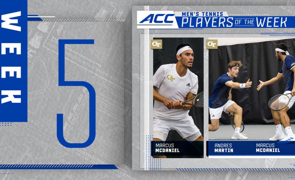 Georgia Tech Sweeps Men's Tennis Weekly Awards