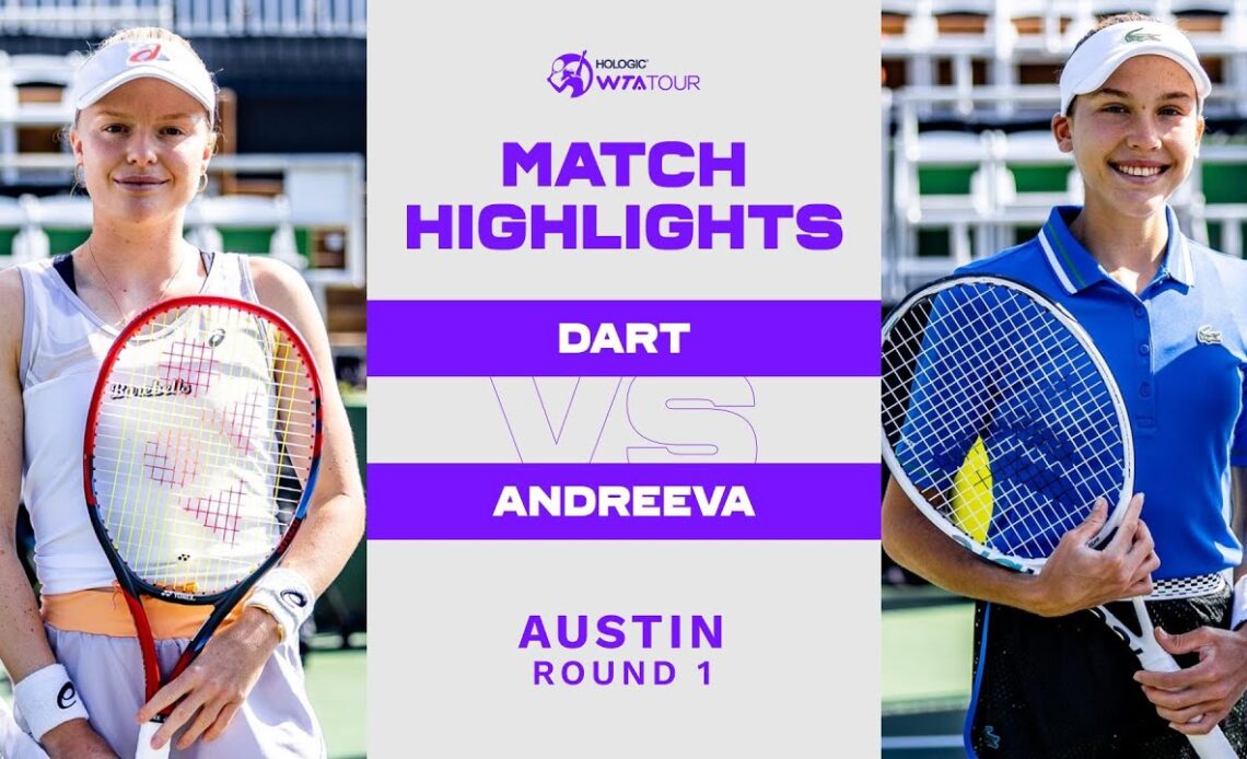 Harriet Dart vs. Erika Andreeva | 2023 Austin Round 1 | WTA Match Highlights