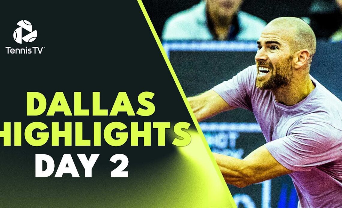 Isner Takes On Tseng; Mannarino vs Johnson | Dallas 2023 Day 2 Highlights