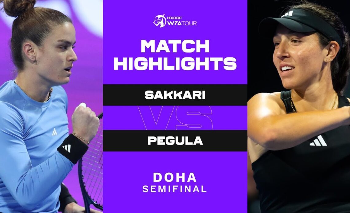 Maria Sakkari vs. Jessica Pegula | 2023 Doha Semifinal | WTA Match Highlights