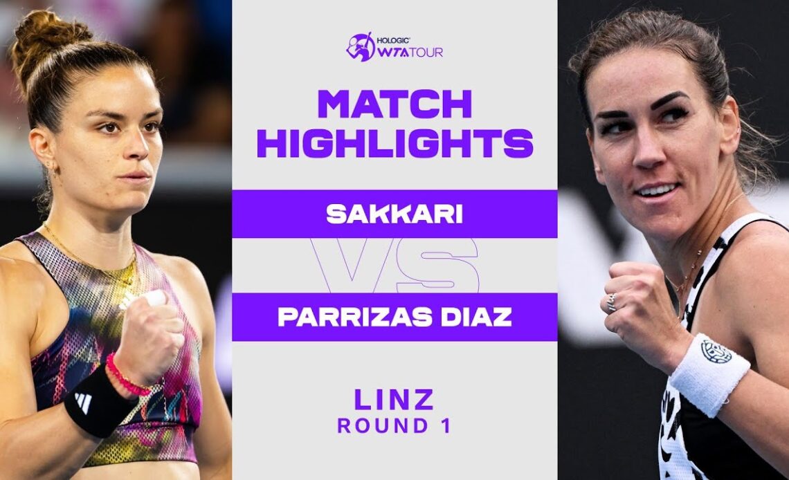 Maria Sakkari vs. Nuria Parrizas Diaz | 2023 Linz Round 1 | WTA Match Highlights