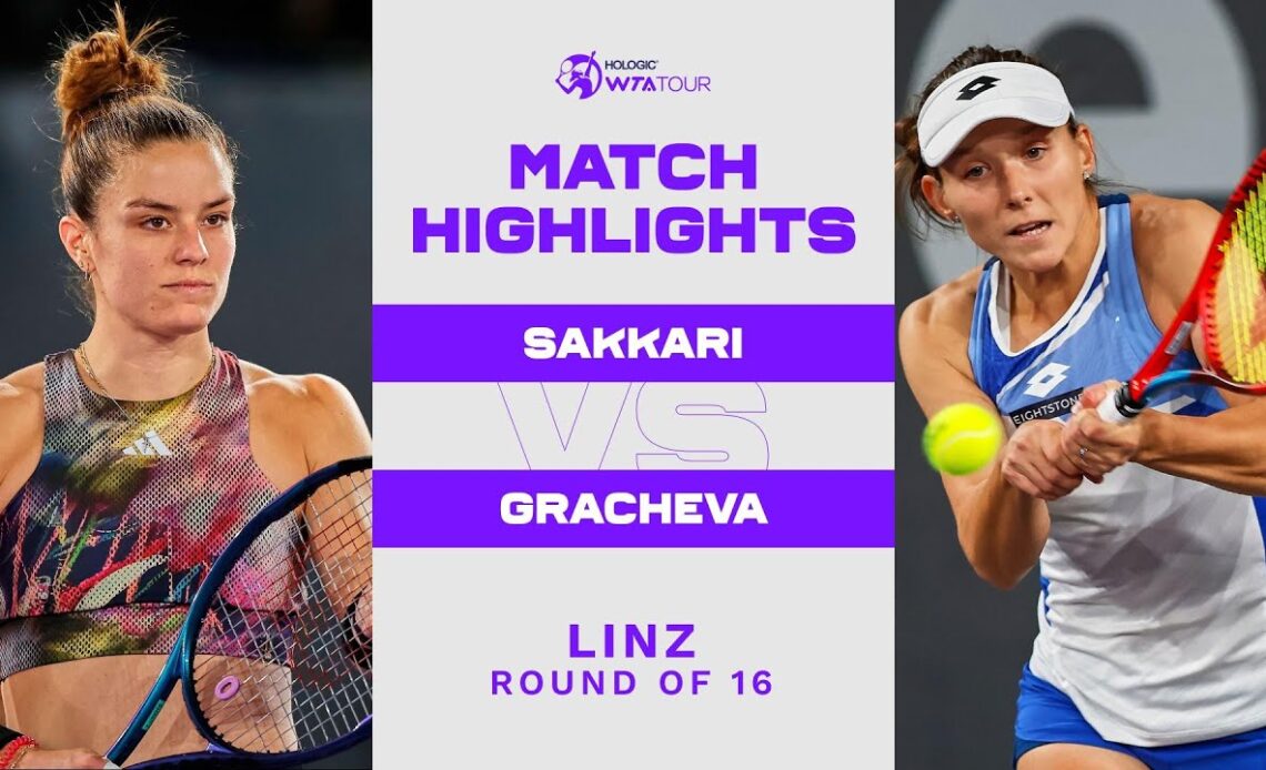 Maria Sakkari vs. Varvara Gracheva | 2023 Linz Round of 16 | WTA Match Highlights