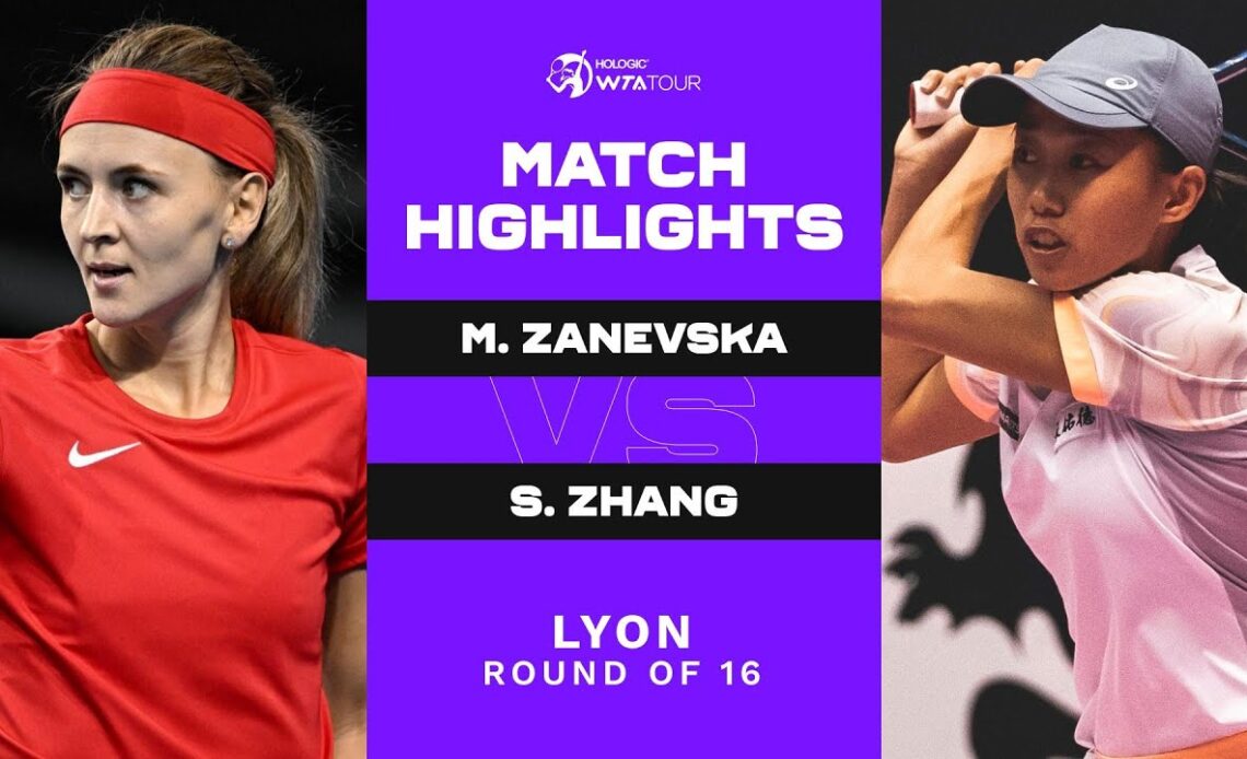 Maryna Zanevska vs. Shuai Zhang | 2023 Lyon Round of 16 | WTA Match Highlights