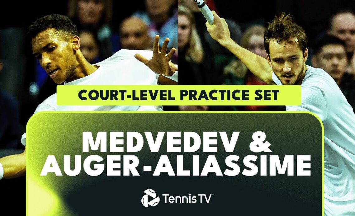 Medvedev & Auger-Aliassime Practice Set; Court-Level Highlights | Rotterdam 2023