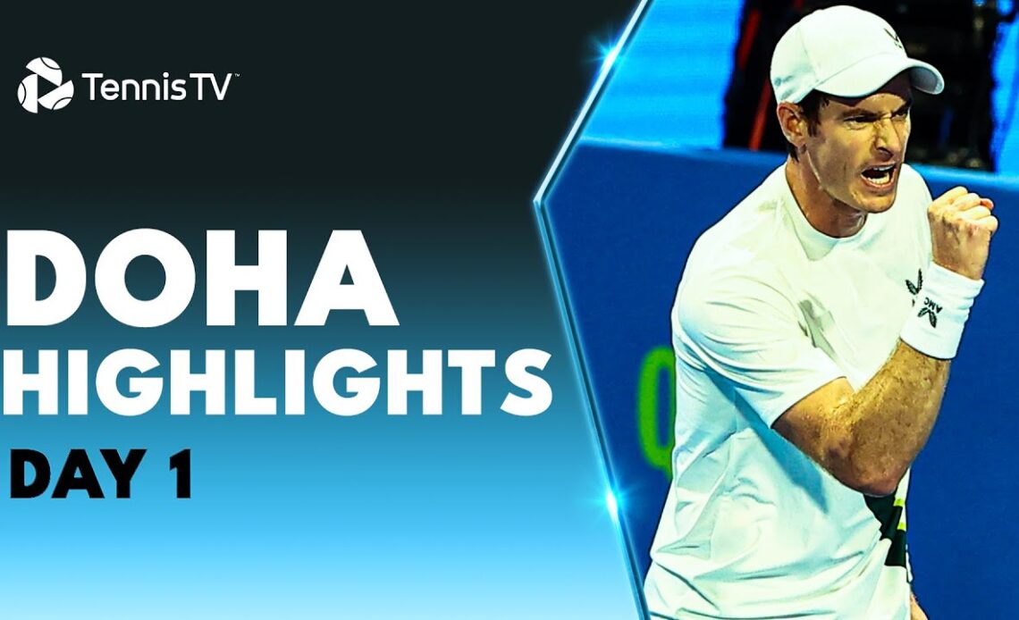Murray & Sonego Play THRILLER; Davidovich Fokina & Verdasco In Action | Doha 2023 Day 1 Highlights