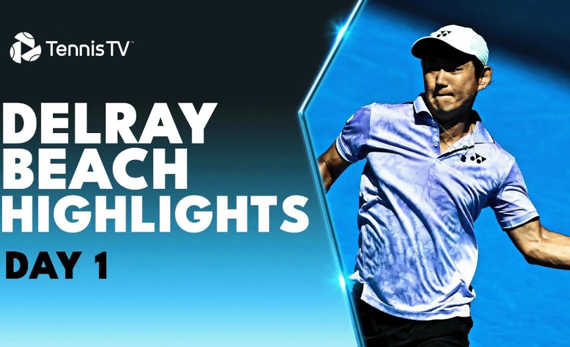 Nishioka Faces Otte; Americans Mmoh, Kovacevic, Kudla Feature | 2023 Delray Beach Day 1 Highlights