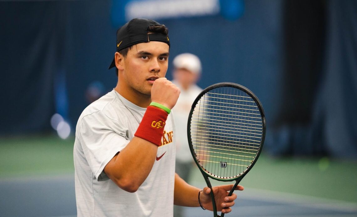 No. 7 USC Men’s Tennis Fights Back To Top No. 12 UNC At ITA Indoors