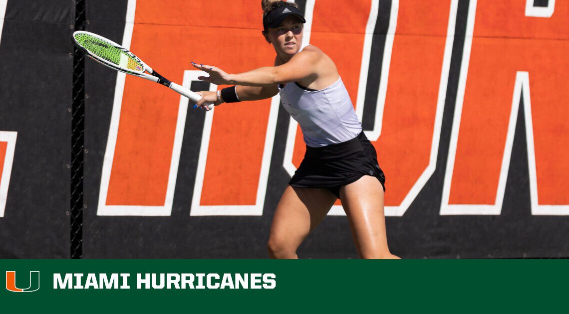 Noel Enters Top 10 in Singles and Doubles – University of Miami Athletics