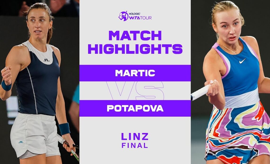 Petra Martic vs. Anastasia Potapova | 2023 Linz Final | WTA Match Highlights