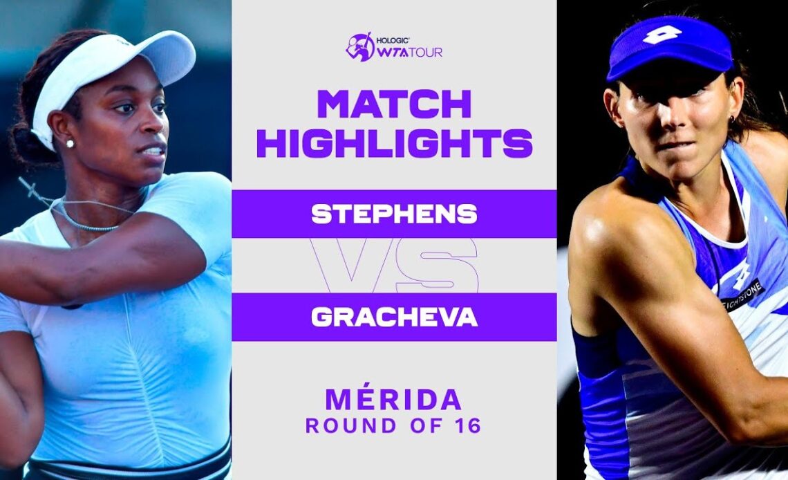 Sloane Stephens vs. Varvara Gracheva | 2023 Mérida Round of 16 | WTA Match Highlights