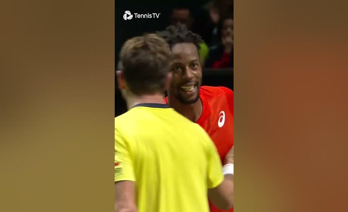 Tennis With A Smile Between Monfils and Wawrinka 😊