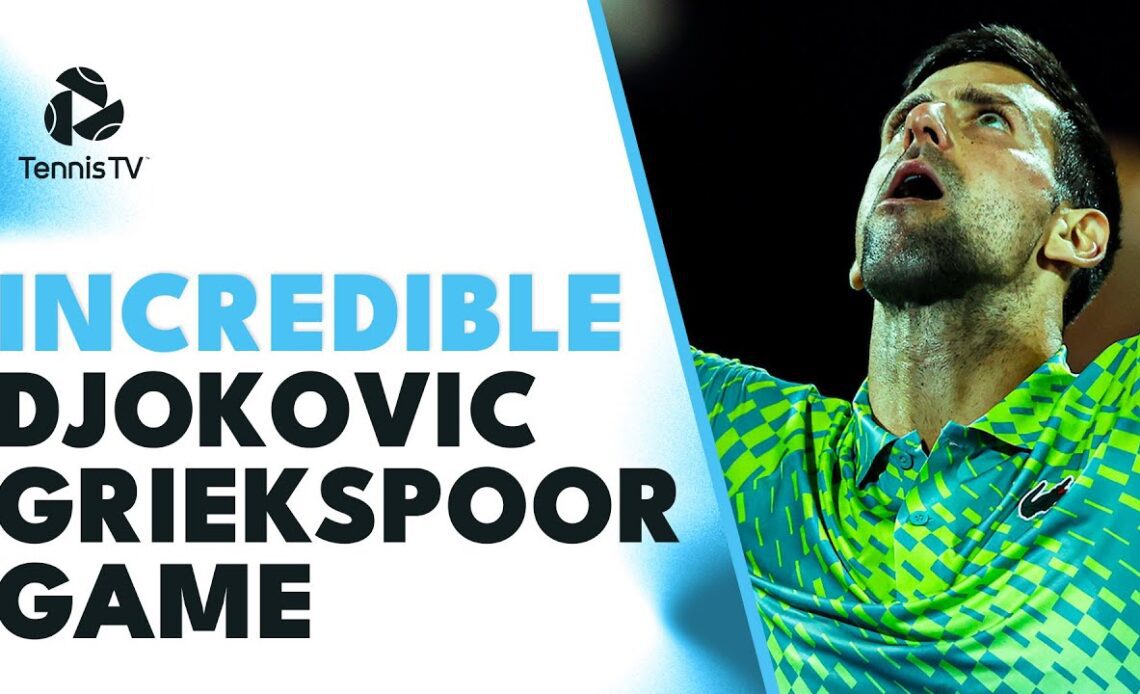 15 minutes, 14 Deuces, 6 Break Points 🤯 | Incredible Djokovic vs Griekspoor Game Dubai 2023