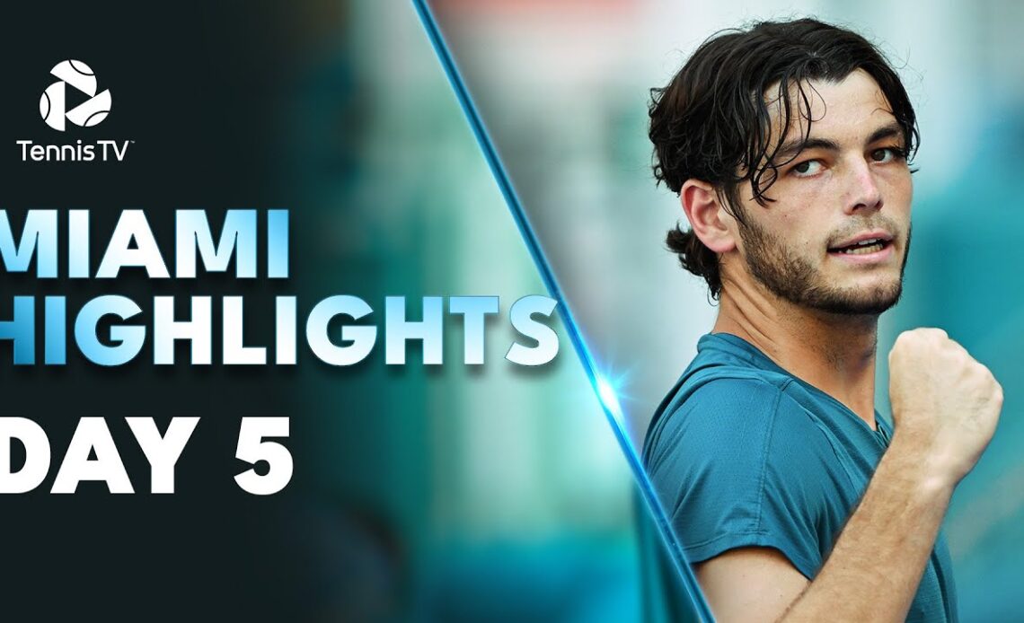 Alcaraz Plays Lajovic; Ruud, Sinner & Fritz All Feature | Miami 2023 Highlights Day 5