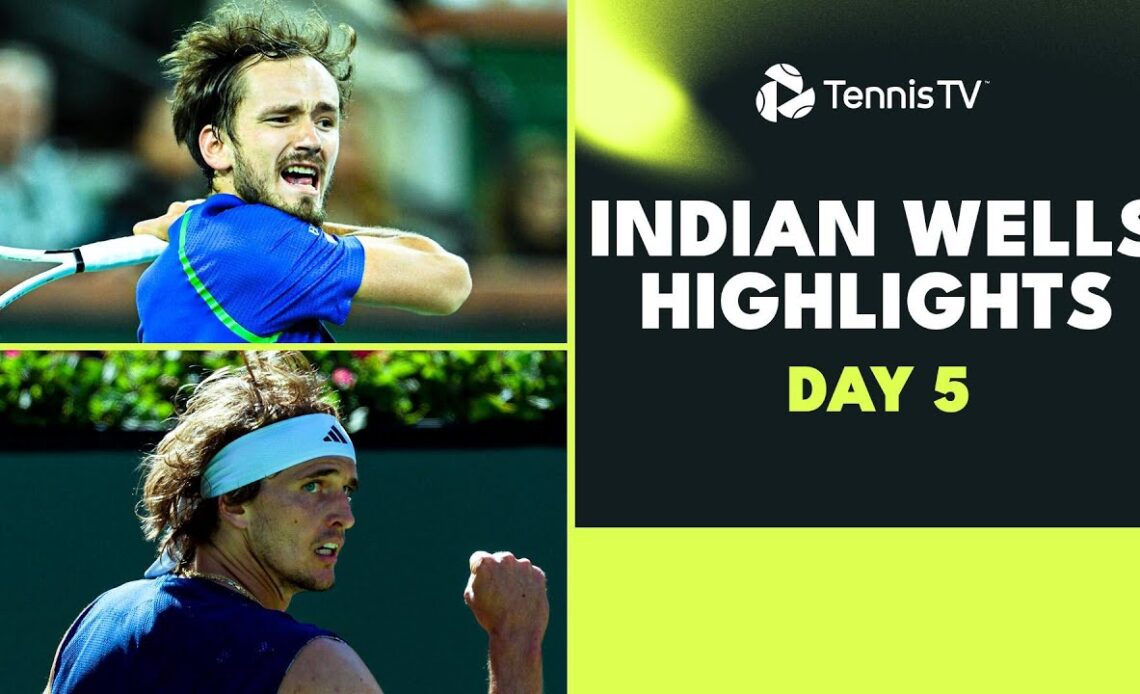 All-Star Action with Medvedev, Zverev, Garin, Tiafoe & More | 2023 Indian Wells Highlights Day 5