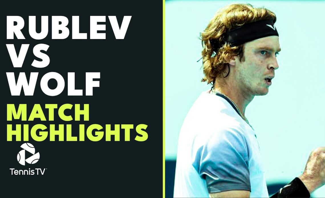 Andrey Rublev vs JJ Wolf Match Highlights | Miami Open 2023