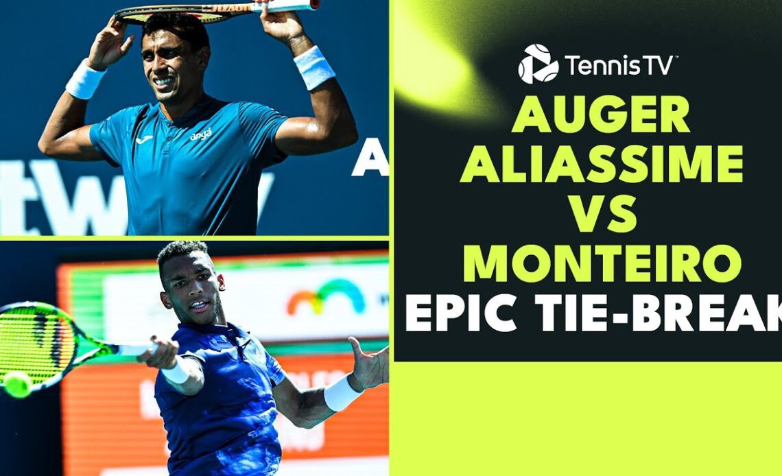 Auger-Aliassime & Monteiro Epic Tiebreak To Finish! | Miami 2023