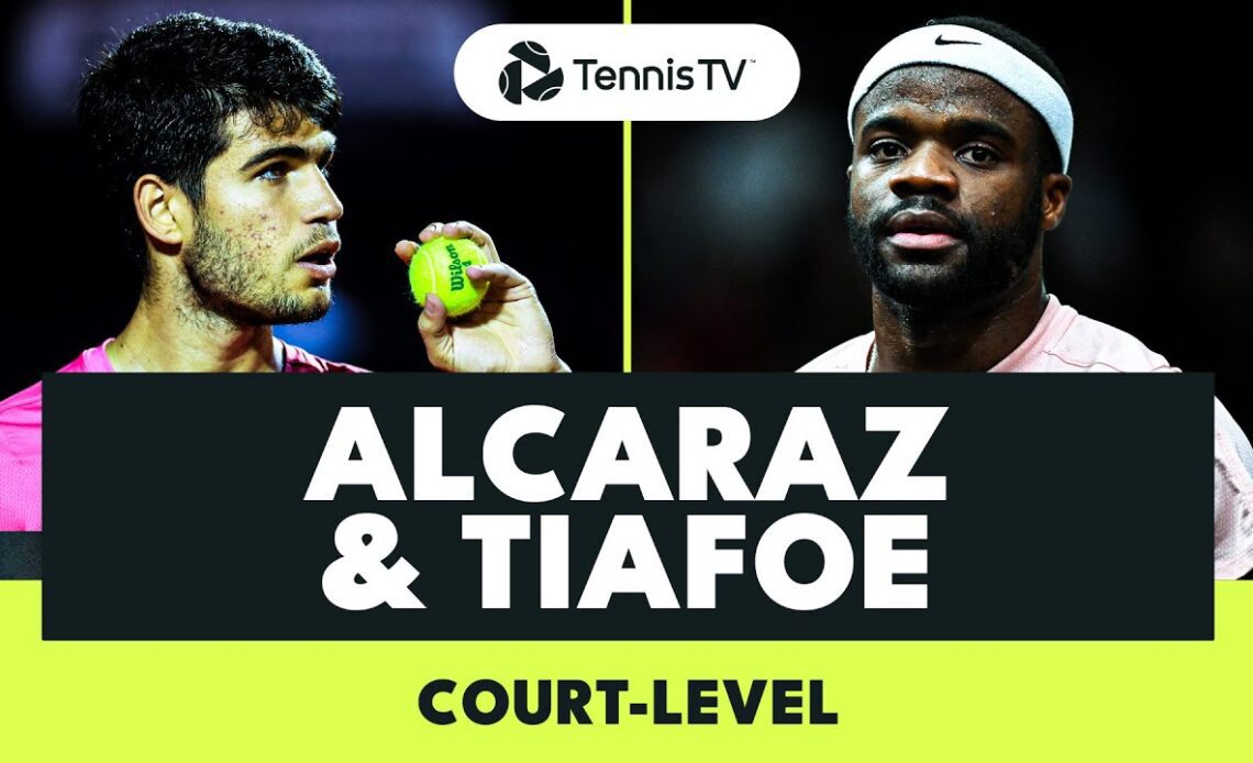 Carlos Alcaraz First Practice In Tennis Paradise | Alcaraz & Tiafoe Court-Level Practice