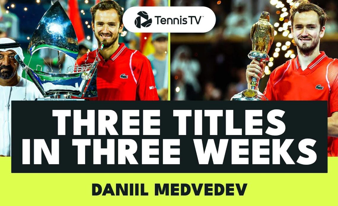 Daniil Medvedev Domination 🤘 Three Titles in Three Weeks!
