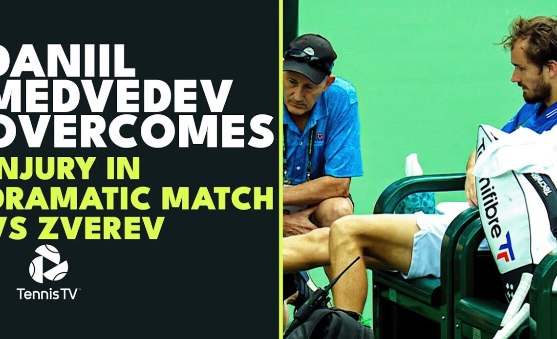 Daniil Medvedev Overcomes Injury In Dramatic Match vs Zverev | Indian Wells 2023