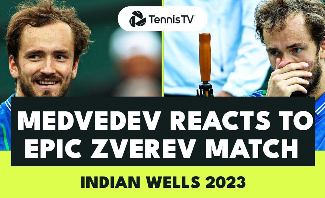 Daniil Medvedev Reacts To Dramatic Win vs Alexander Zverev 🗣️ | Indian Wells 2023