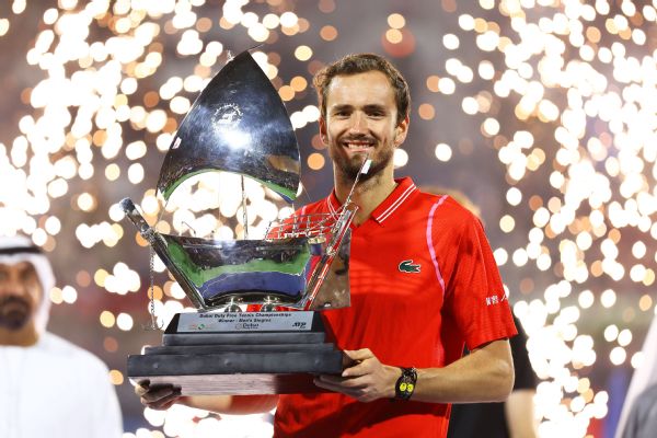 Daniil Medvedev tops Andrey Rublev for 3rd straight Dubai title